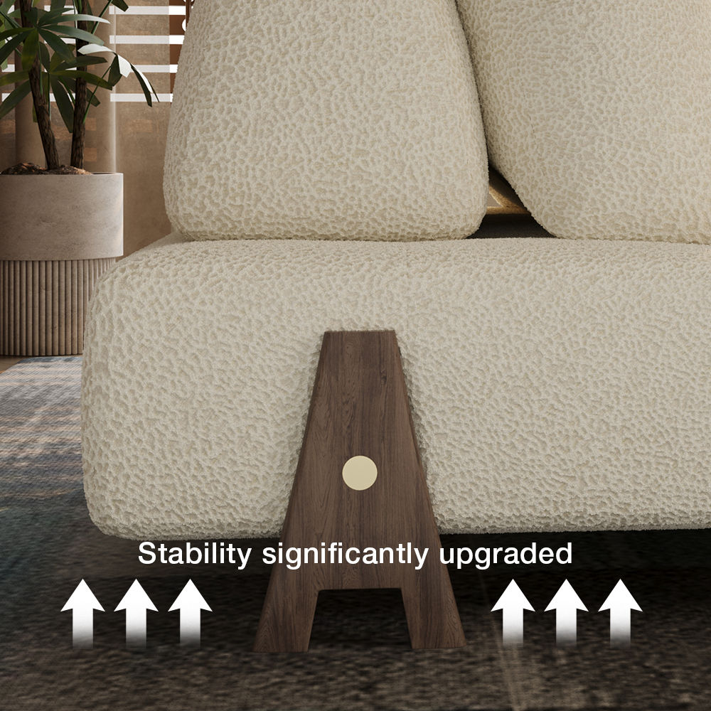 Home Theater Walnut & White Fabric Accent Chairs