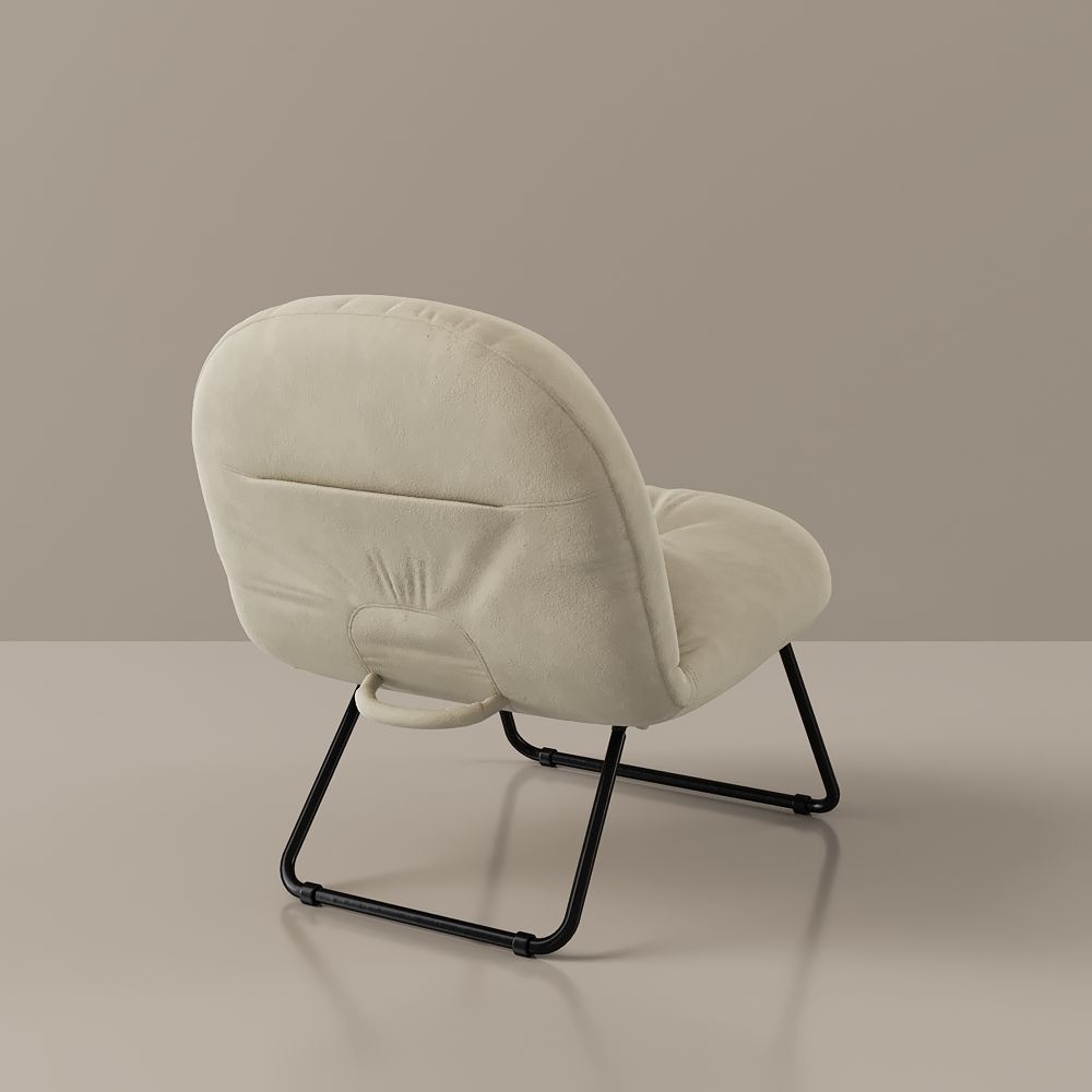 Bedroom Beige Velvet Accent Chairs