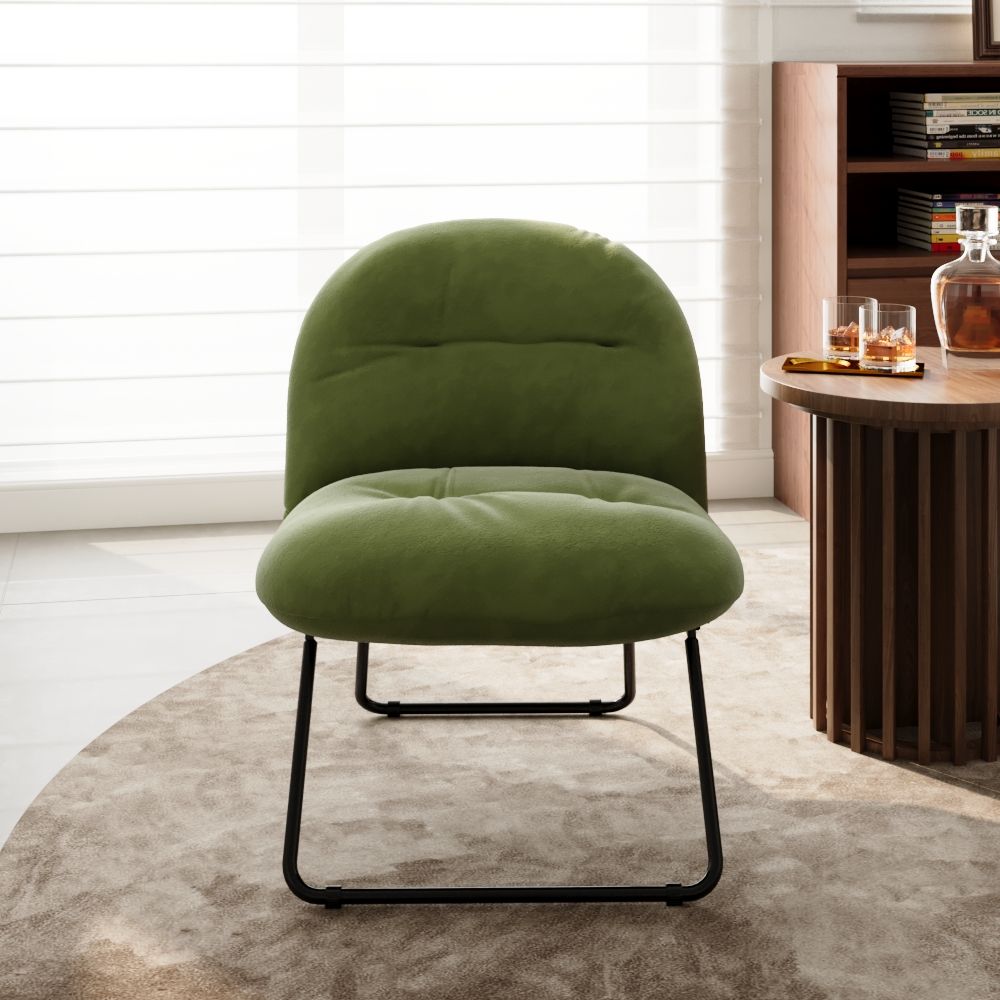Living Room Green Velvet Accent Chairs
