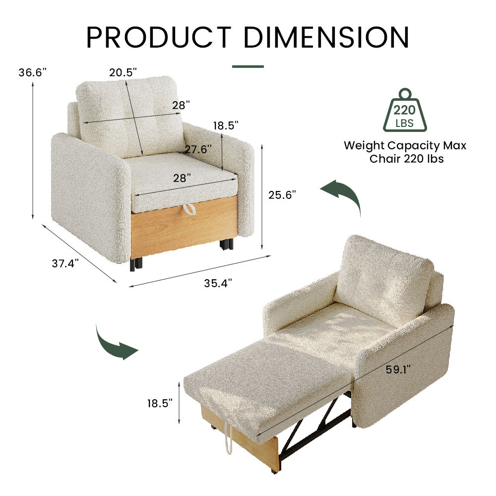 Accent Chair White & Wood Chenille Accent Chairs