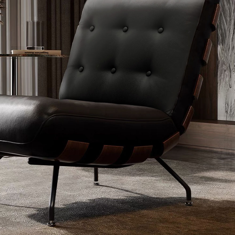 Leather Black Faux Leather Accent Chairs