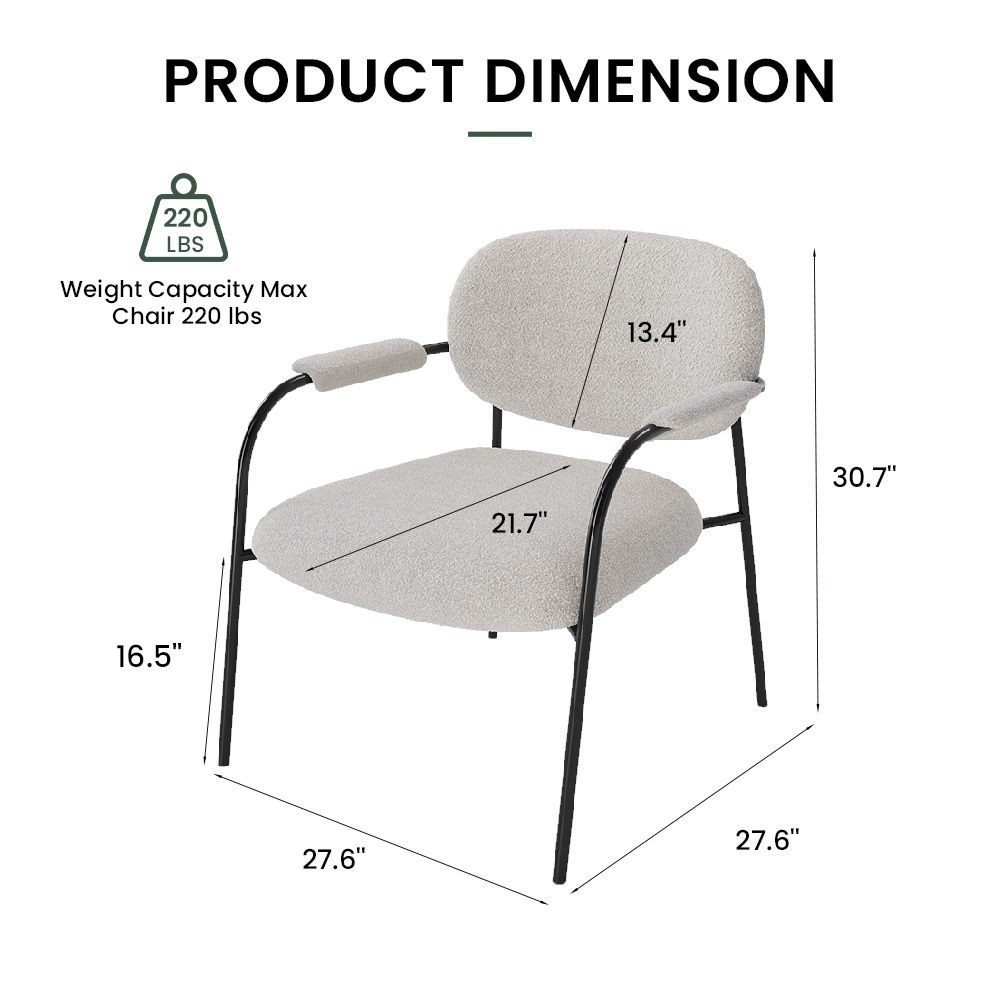 Fully Assemble Beige Velvet Accent Chairs