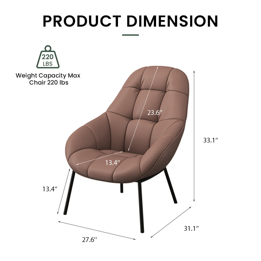 Partly Assemble Pink Faux Leather Accent Chairs
