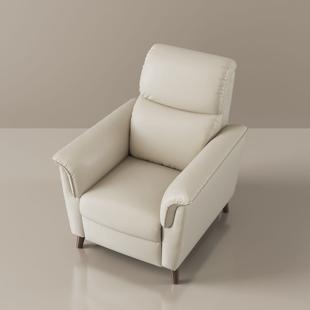 Beige Eco PU Leather Accent Chairs