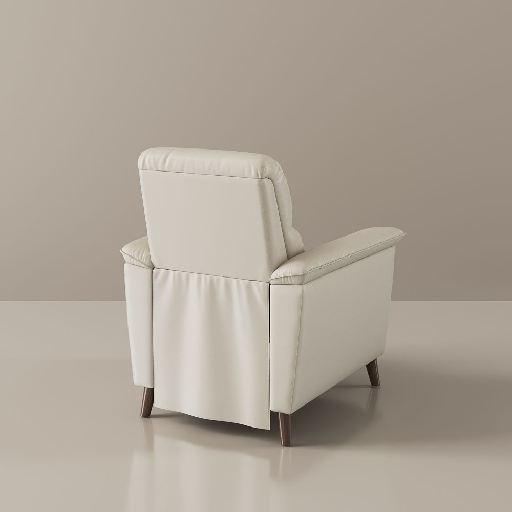 Beige Eco PU Leather Accent Chairs