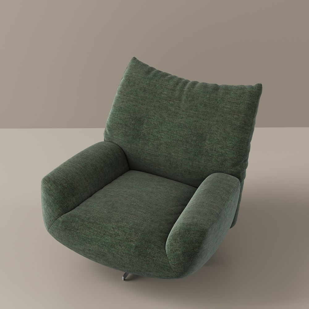 Office Green Cotton and Linen Accent Chairs