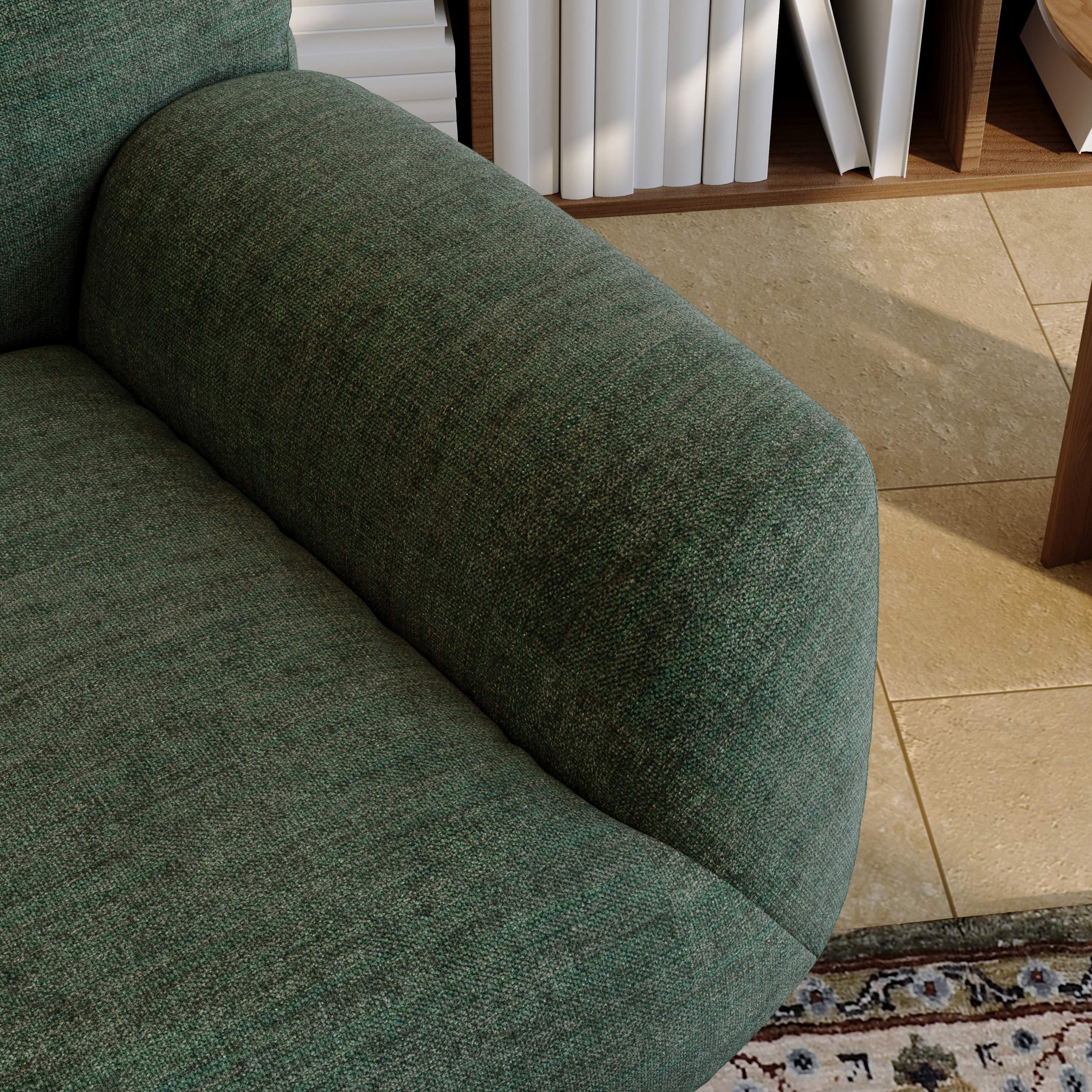 Office Green Cotton and Linen Accent Chairs