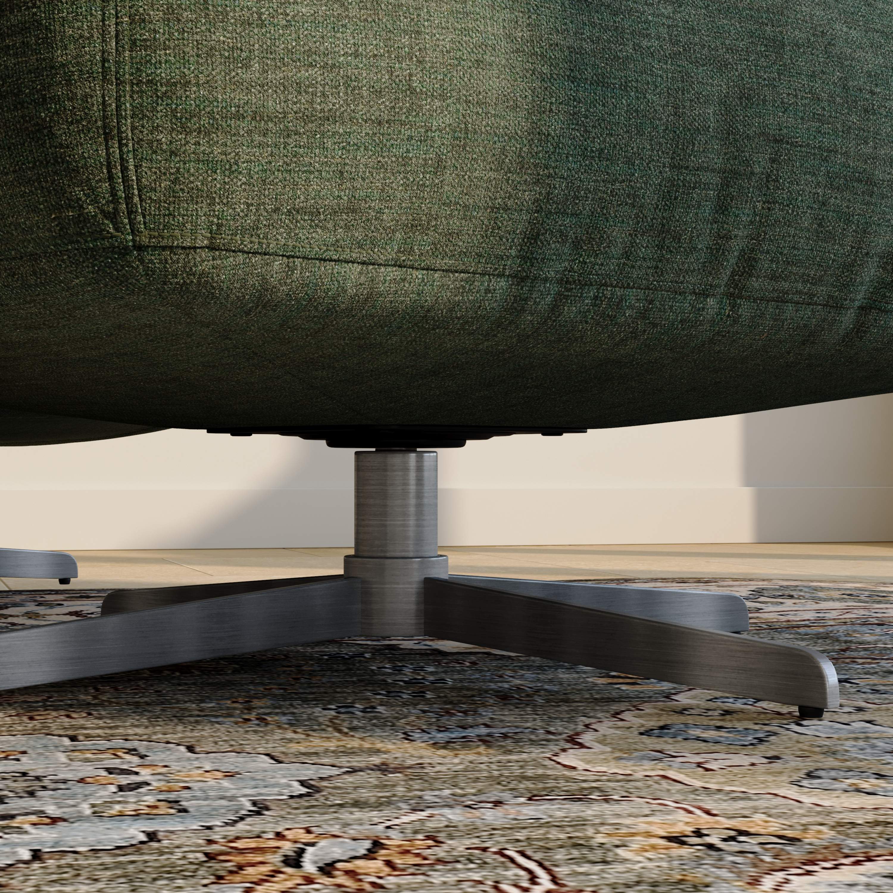 Home Theater Green Cotton and Linen Accent Chairs