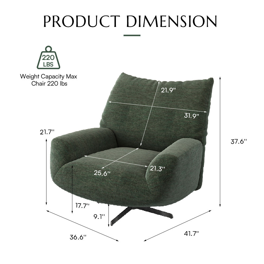 Home Theater Green Cotton and Linen Accent Chairs