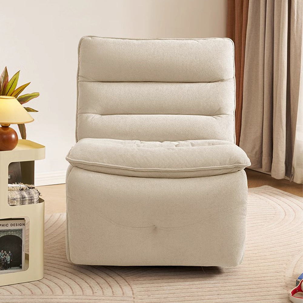 Apartment Beige Chenille Accent Chairs