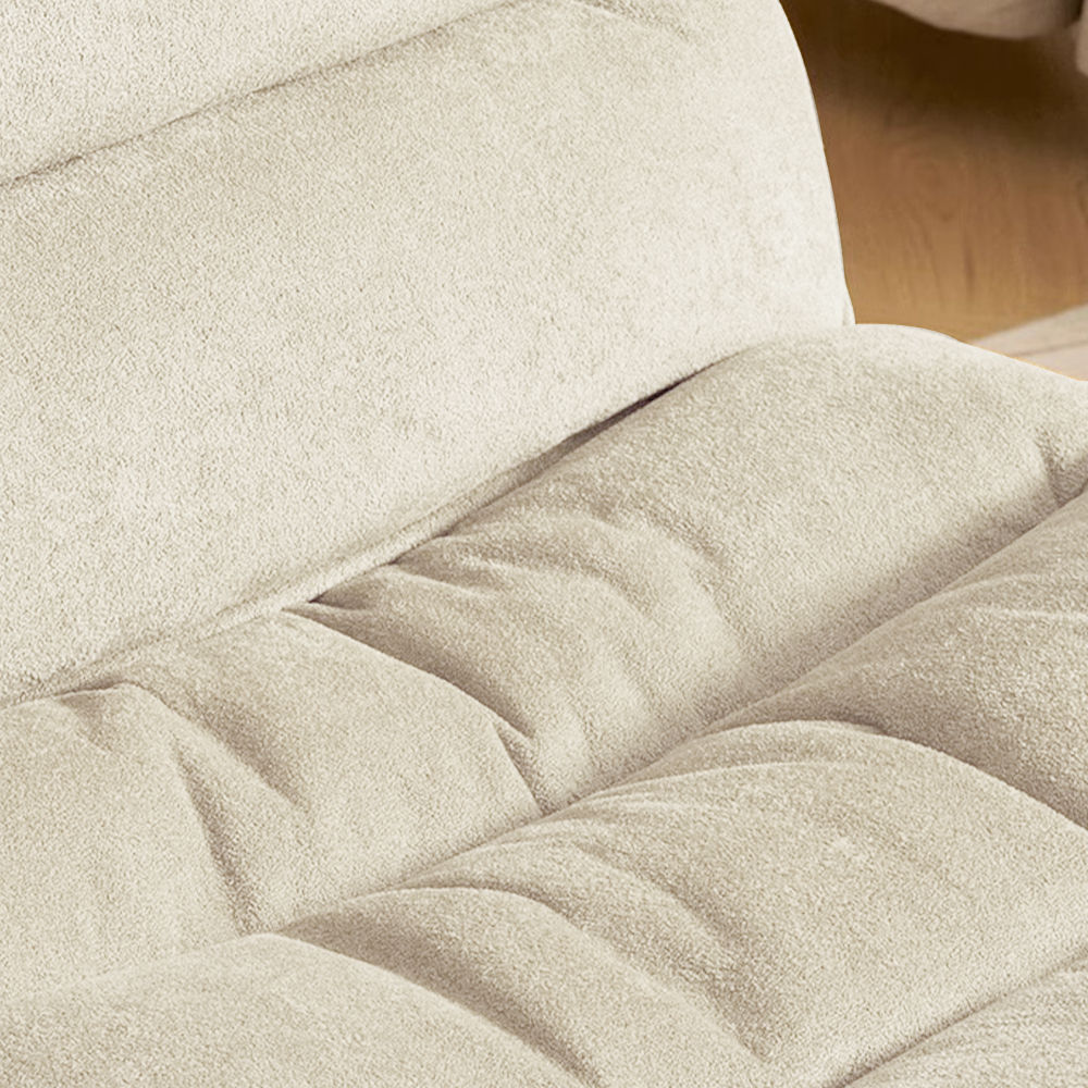 Yellow Beige Chenille Accent Chairs