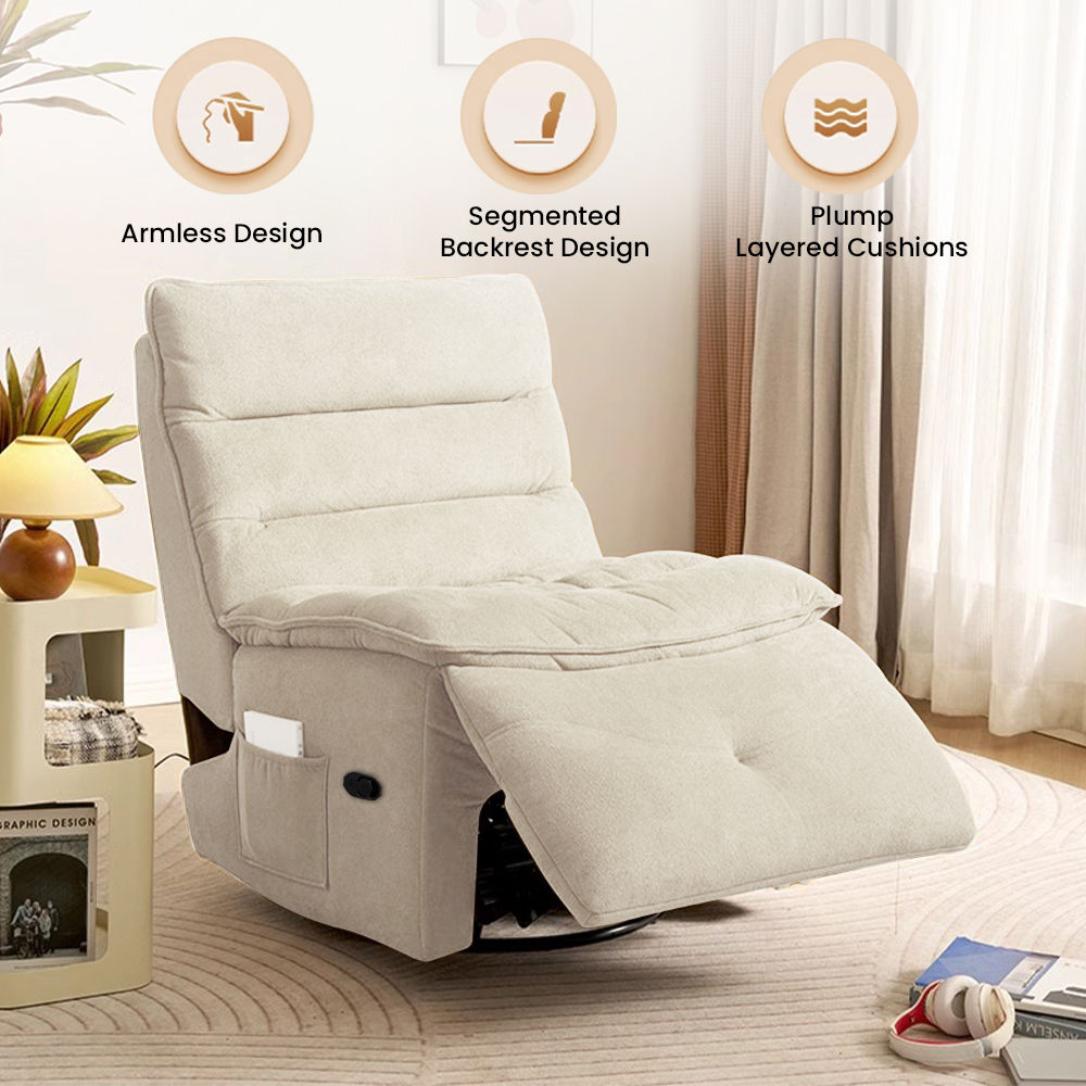 Beige Beige Chenille Accent Chairs
