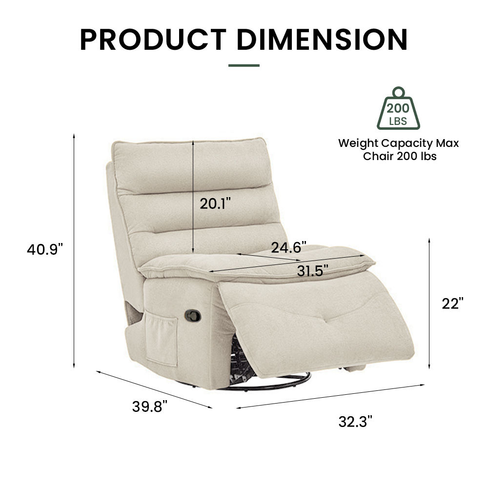 Medium Beige Chenille Accent Chairs