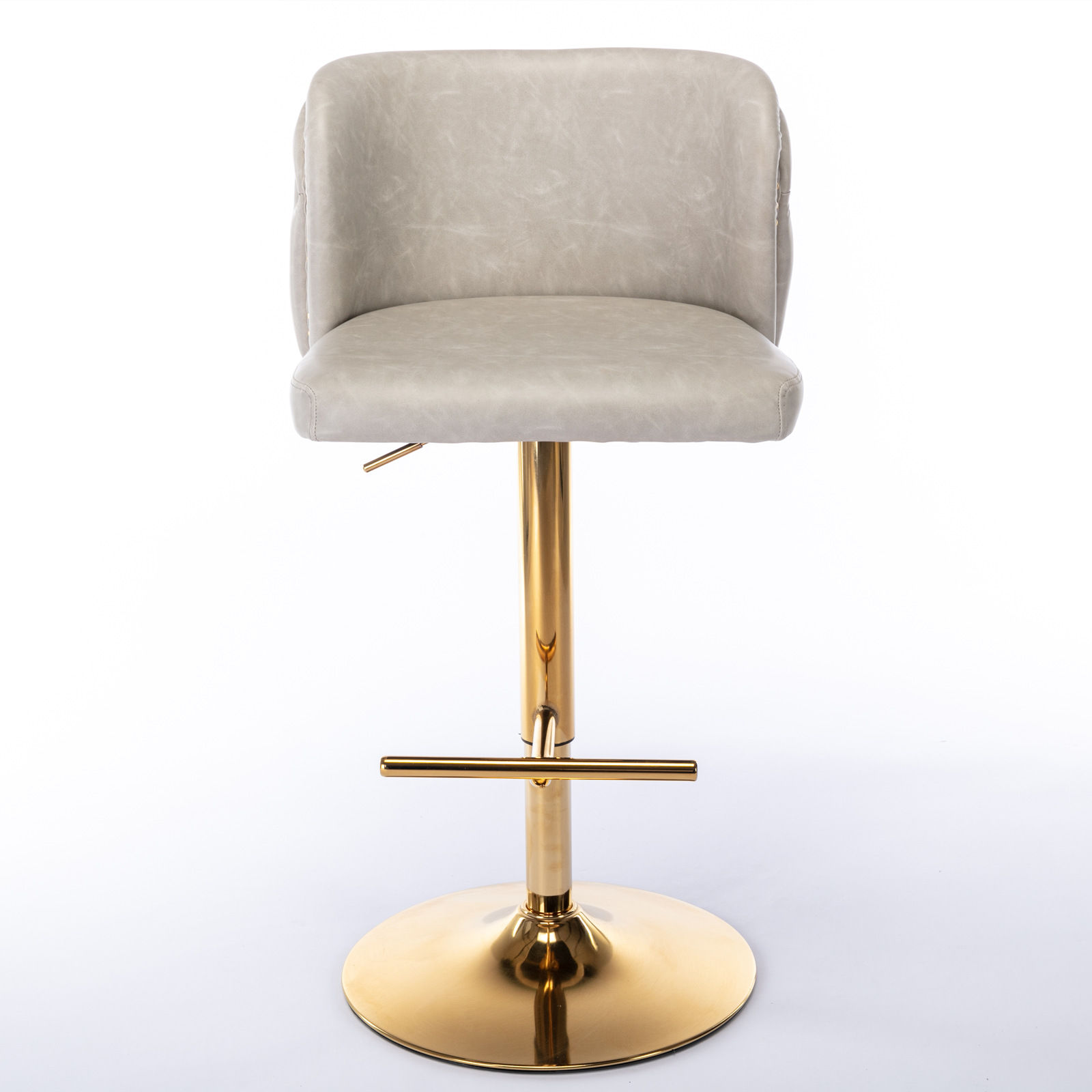 Partly Assemble Beige PU Bar Stools