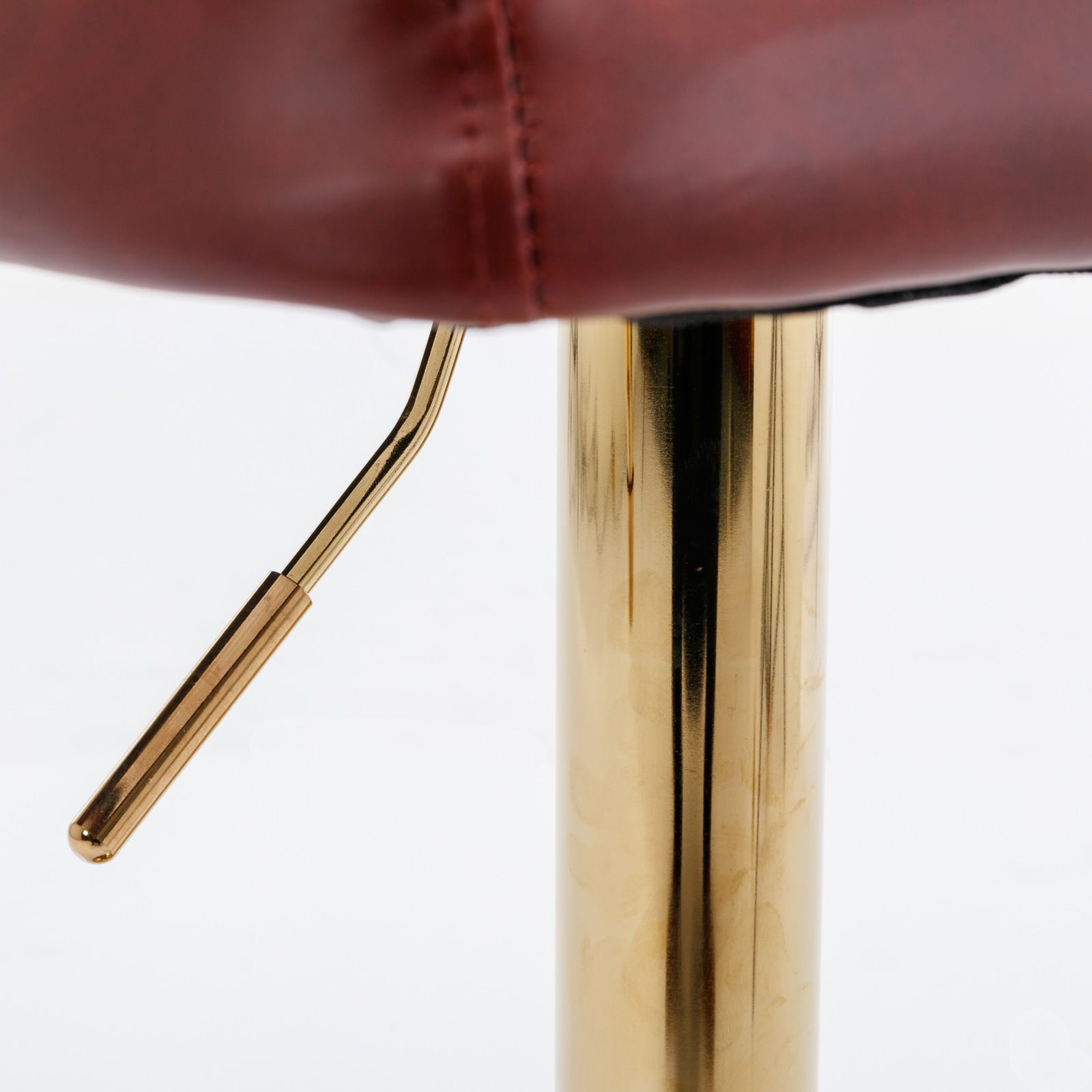 On the Ground Red PU Bar Stools