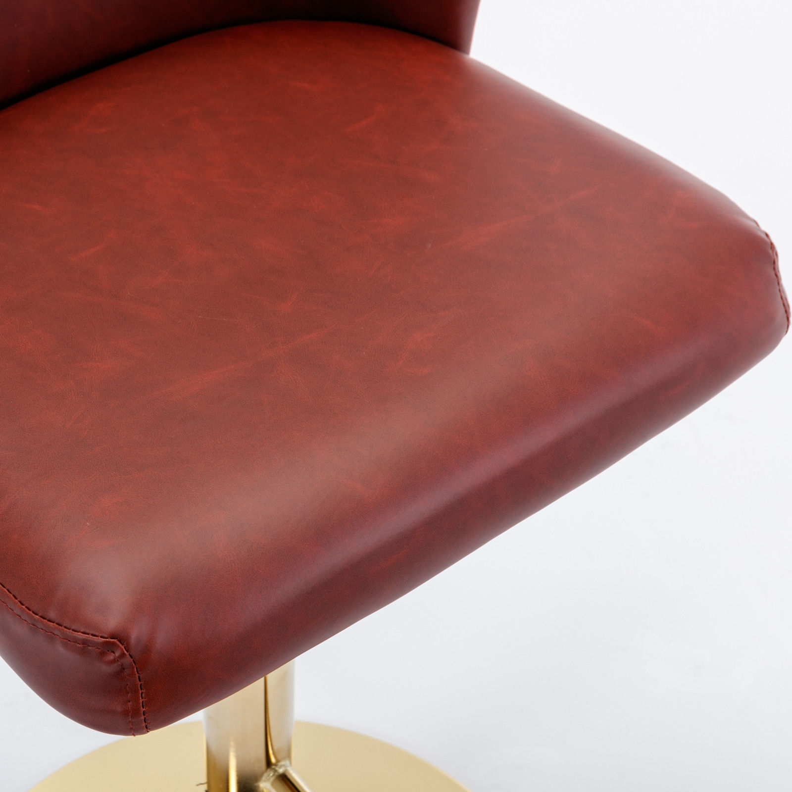 On the Ground Red PU Bar Stools