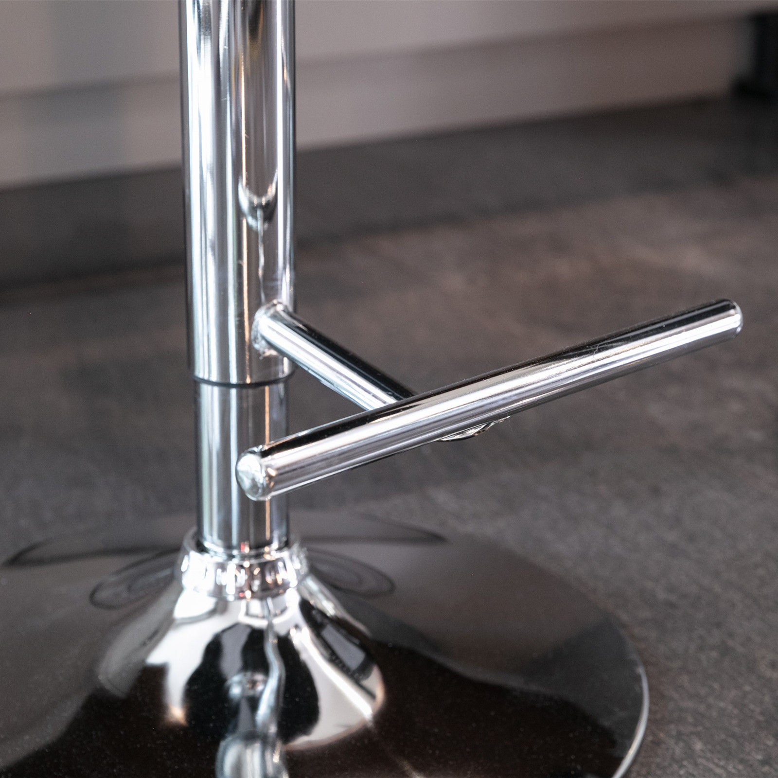 Modern Black & Silver Velvet+Foam Bar Stools