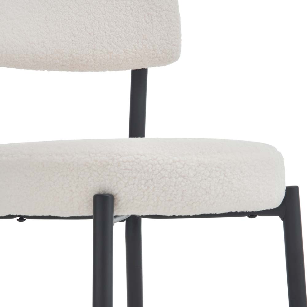 Fabric White Fabric Bar Stools