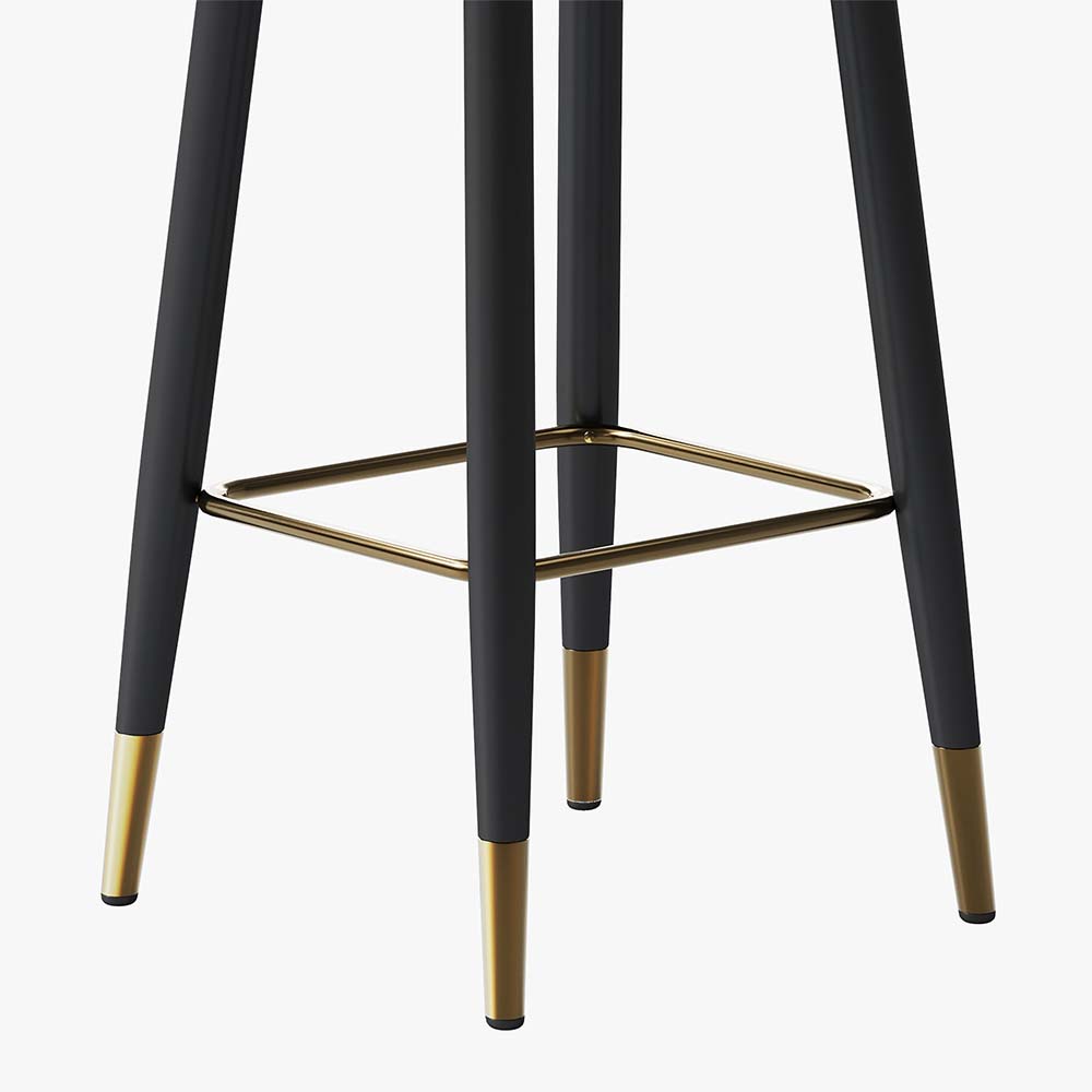 Partly Assemble Beige PU Leather Bar Stools