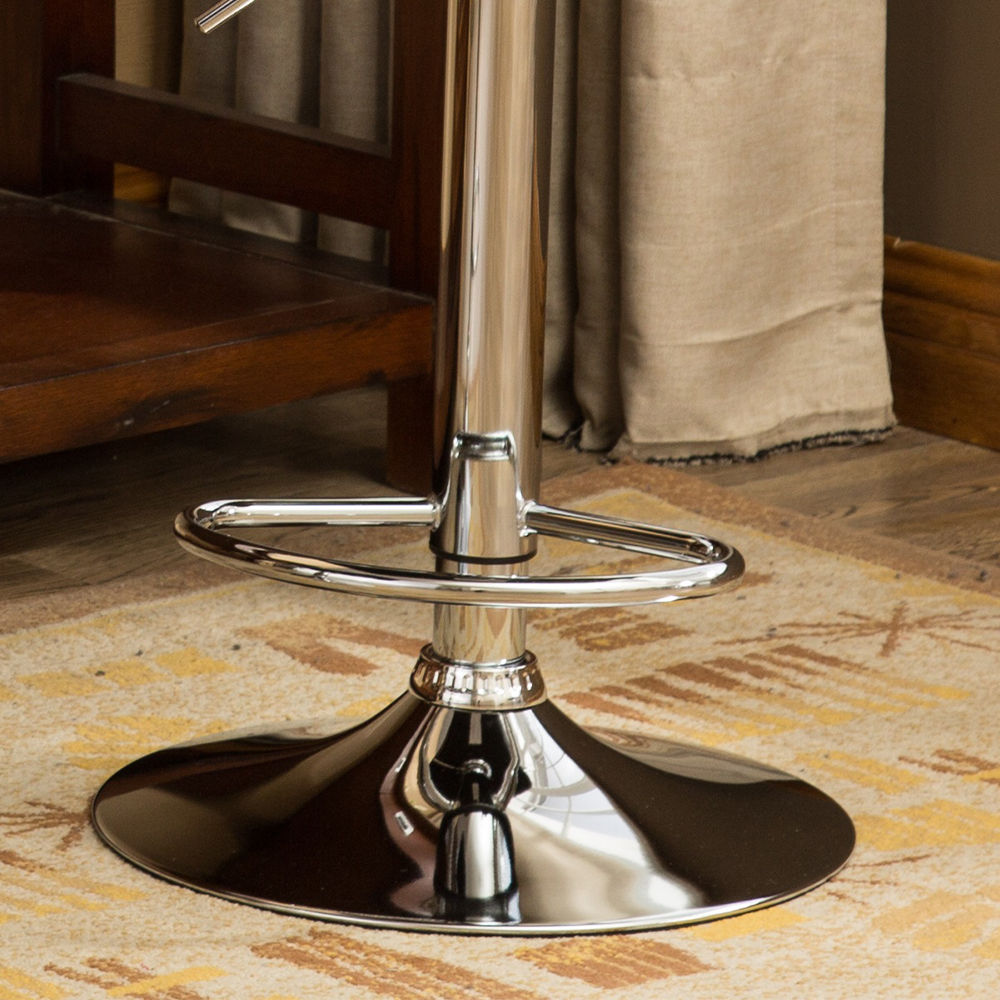 Leather Black PU Leather Bar Stools