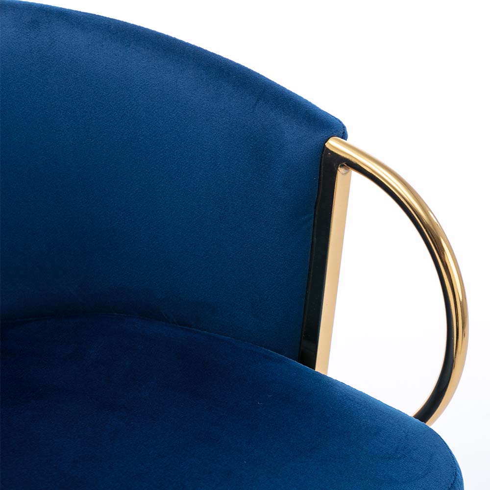 Modern Luxury Blue Velvet Bar Stools