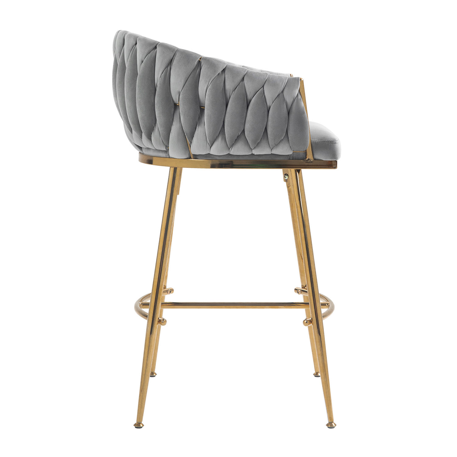 for 4 Gray Velvet Bar Stools
