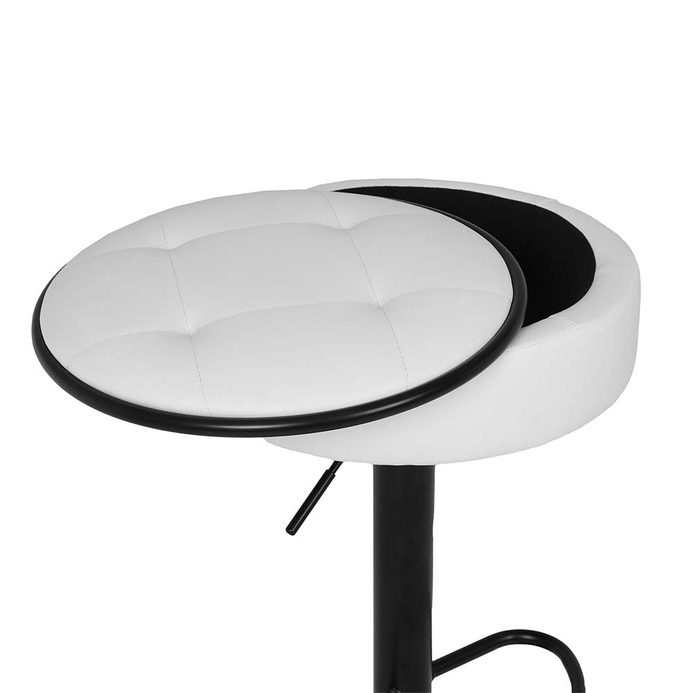 Modern White PU Leather Bar Stools