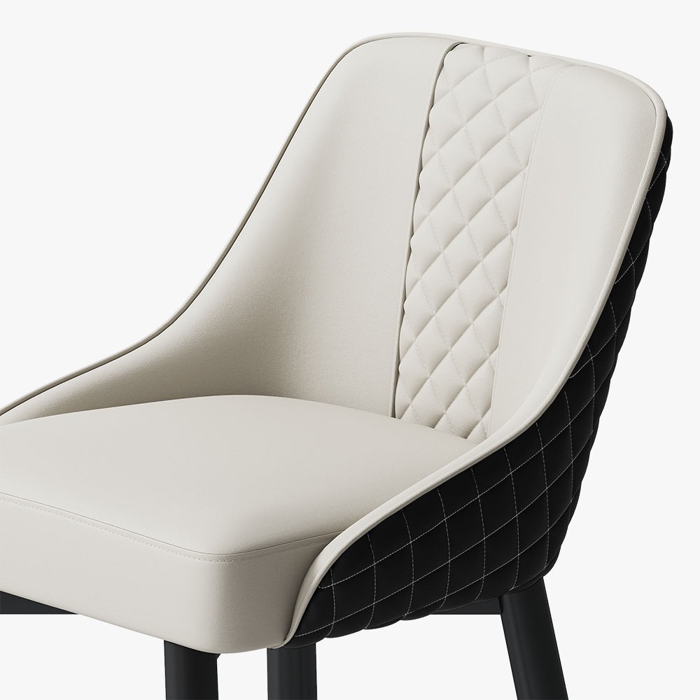 Partly Assemble Black PU Leather Bar Stools
