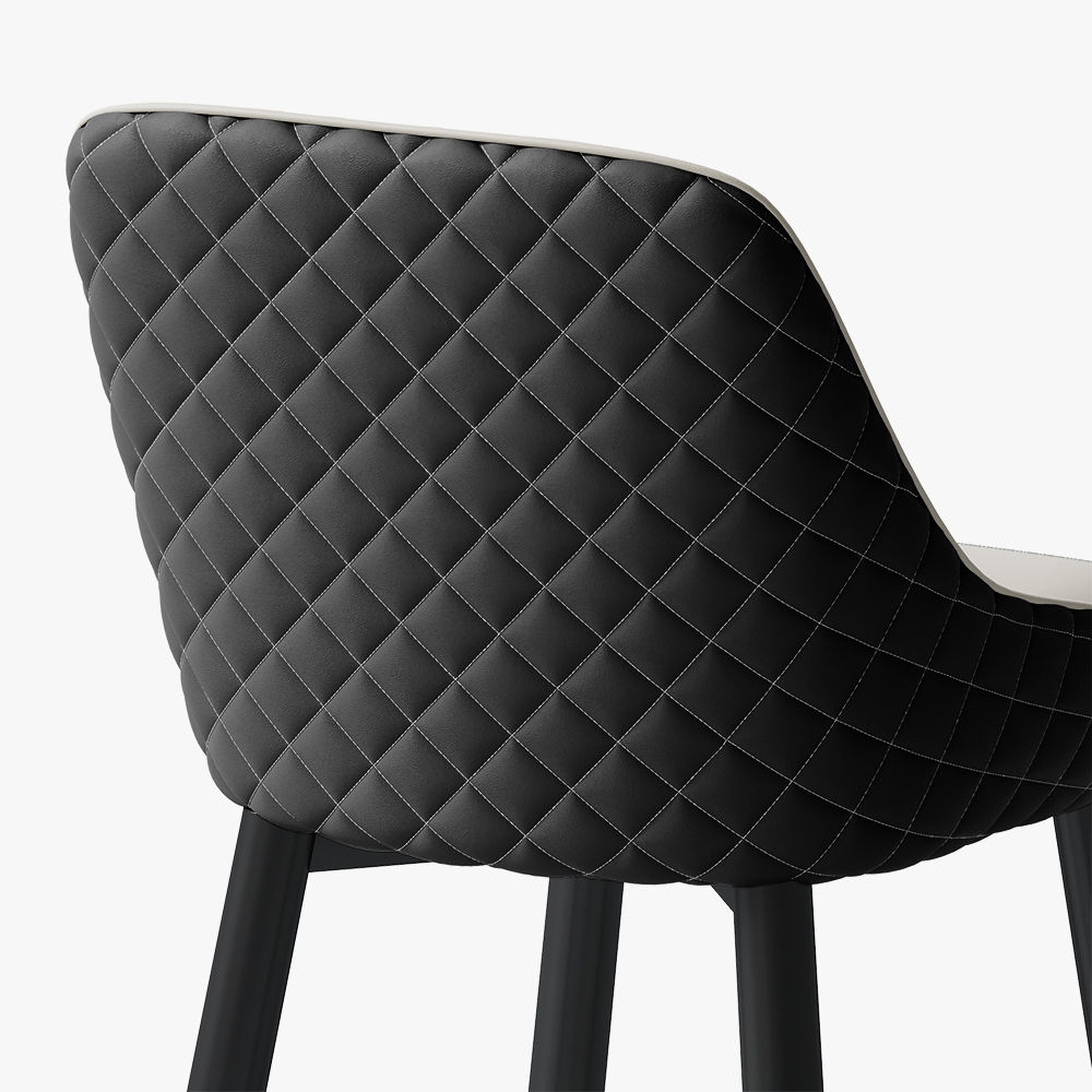 Partly Assemble Black PU Leather Bar Stools