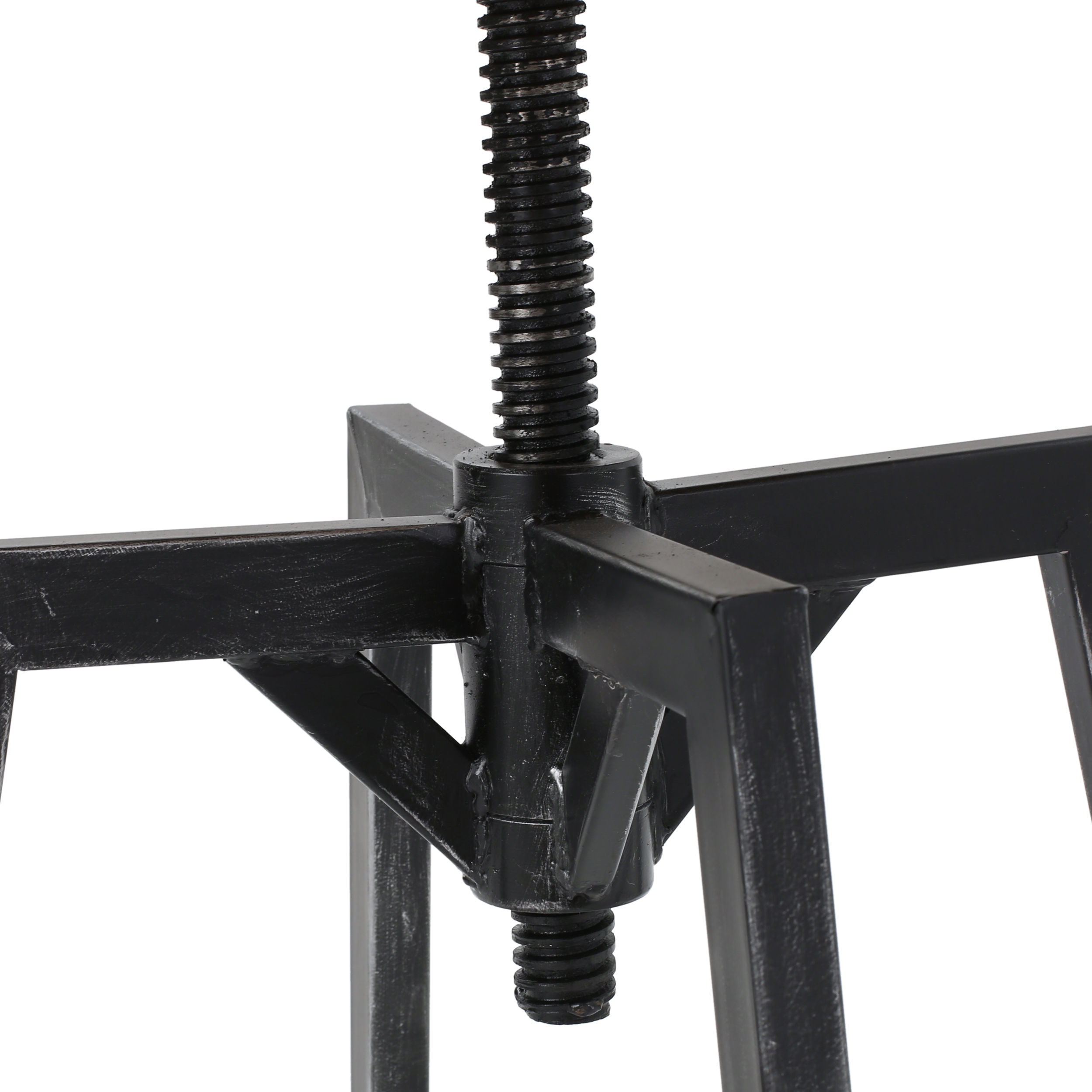 Partly Assemble Wood & Black Wood+Metal Bar Stools