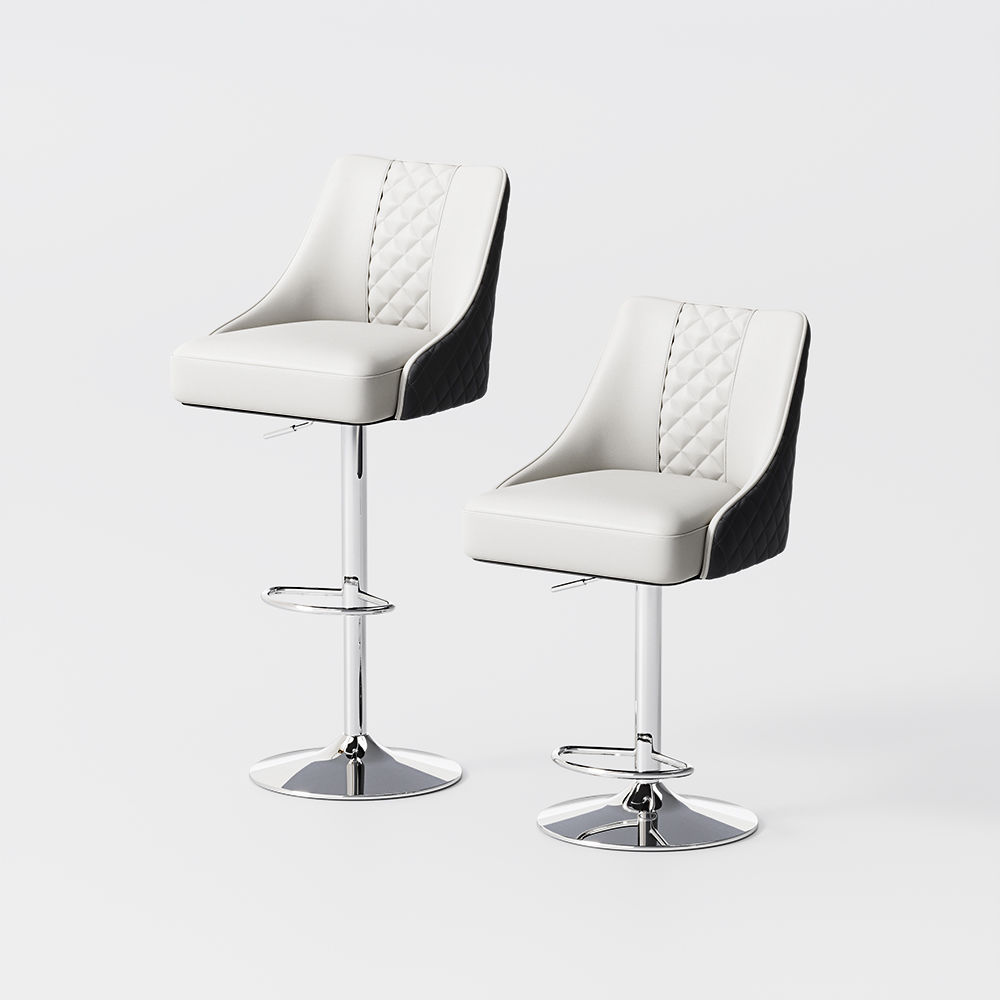 Black PU Leather Bar Stools
