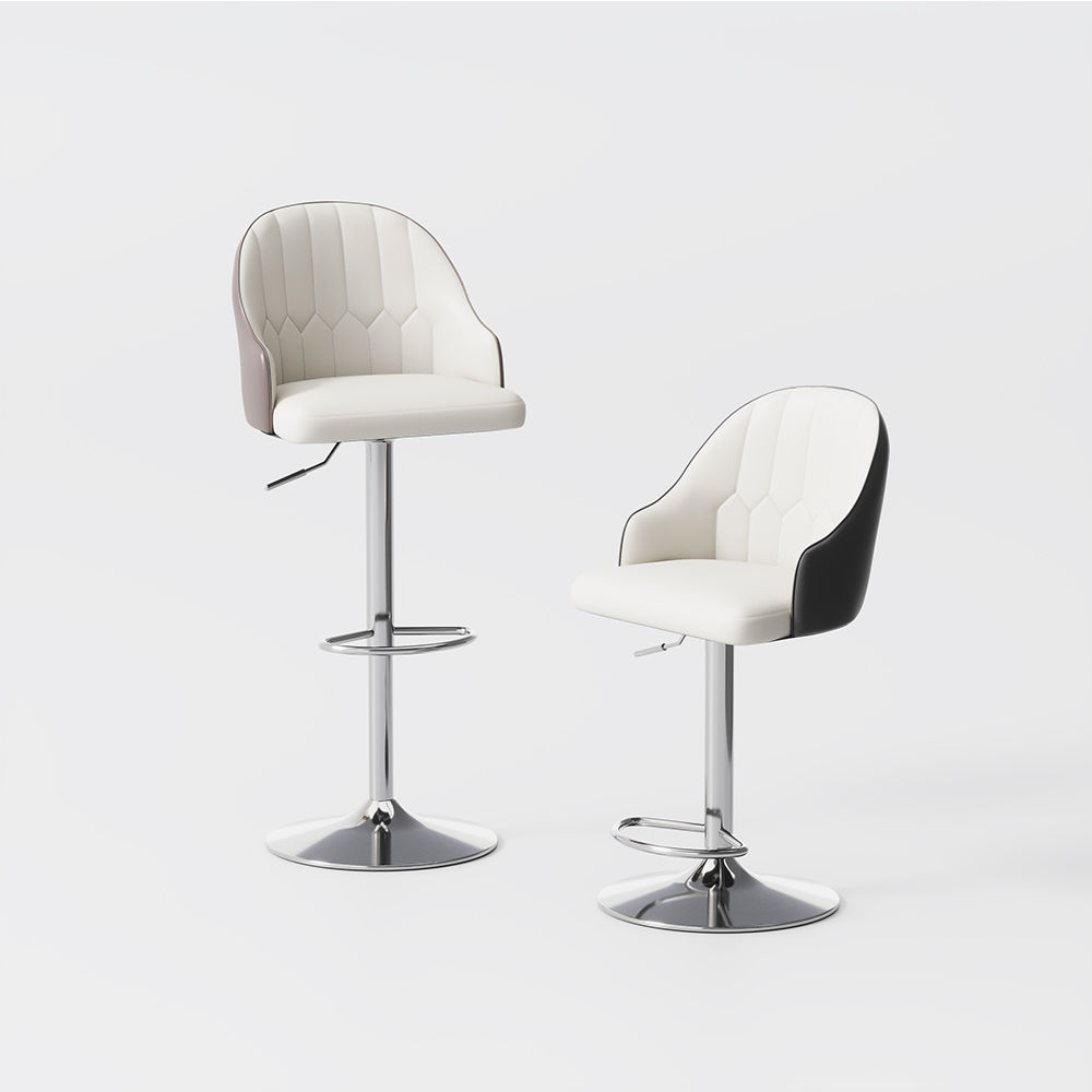 Black PU Leather Bar Stools