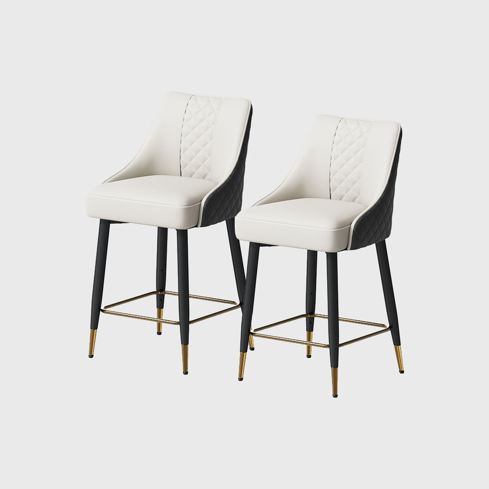 Black PU Leather Bar Stools
