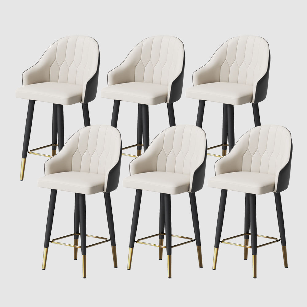 Modern Luxury Black PU Leather Bar Stools