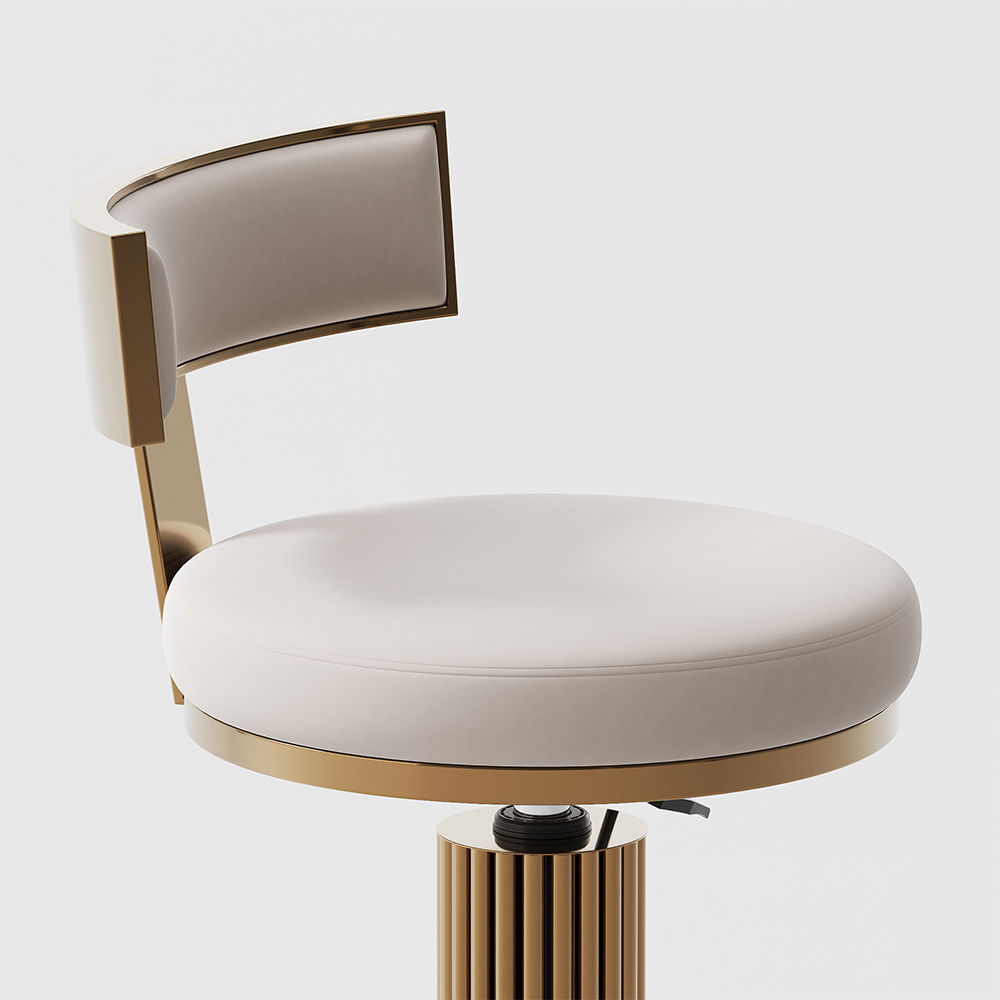 Velvet White Velvet Bar Stools