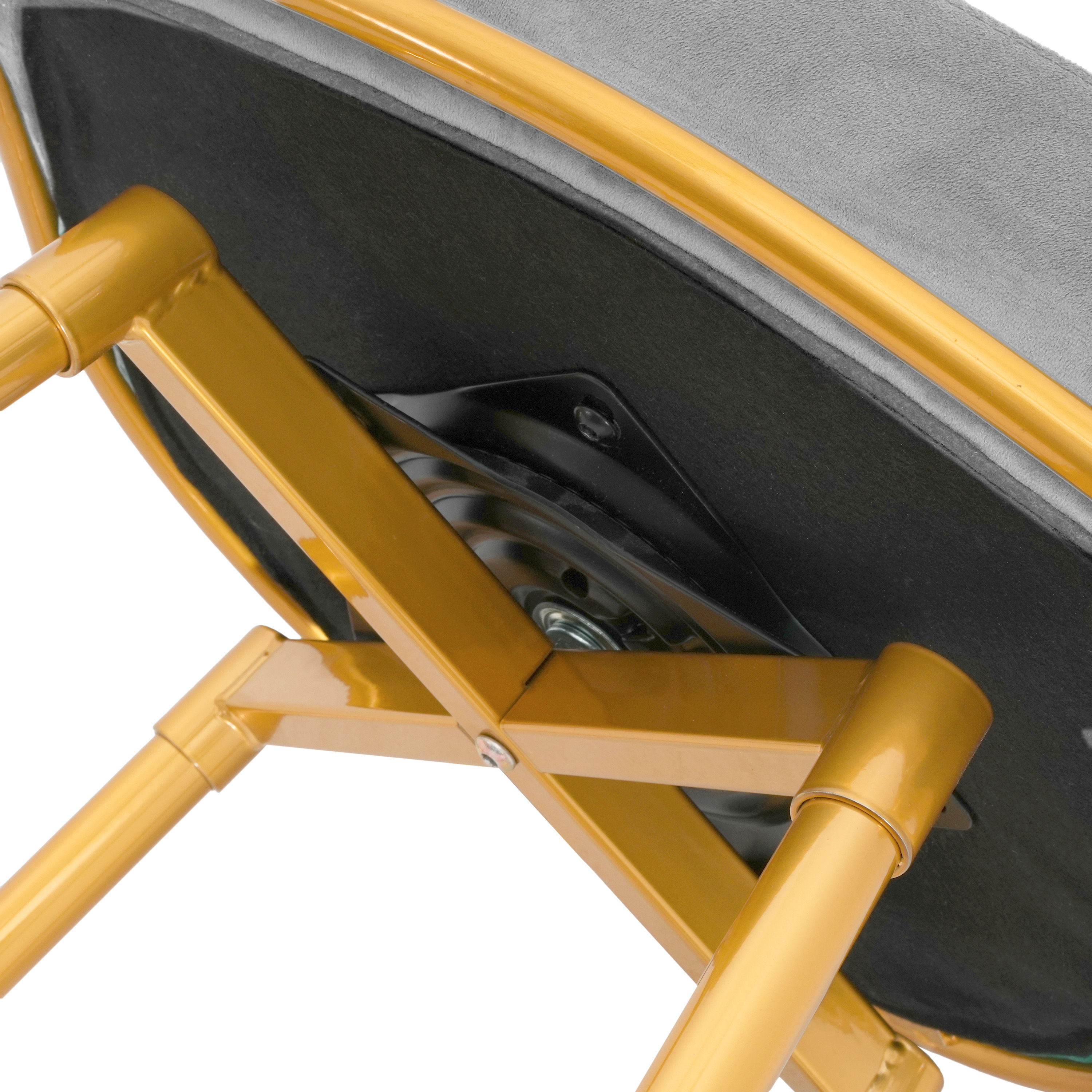 Metal Leg Gray Metal & Polyester Bar Stools