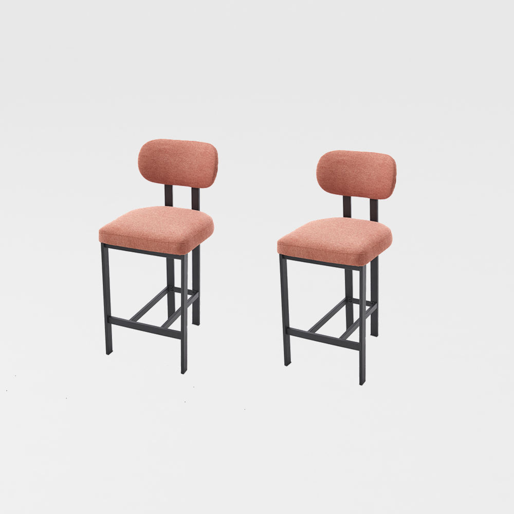 Fabric Orange & Black Fabric Bar Stools & Counter Stools