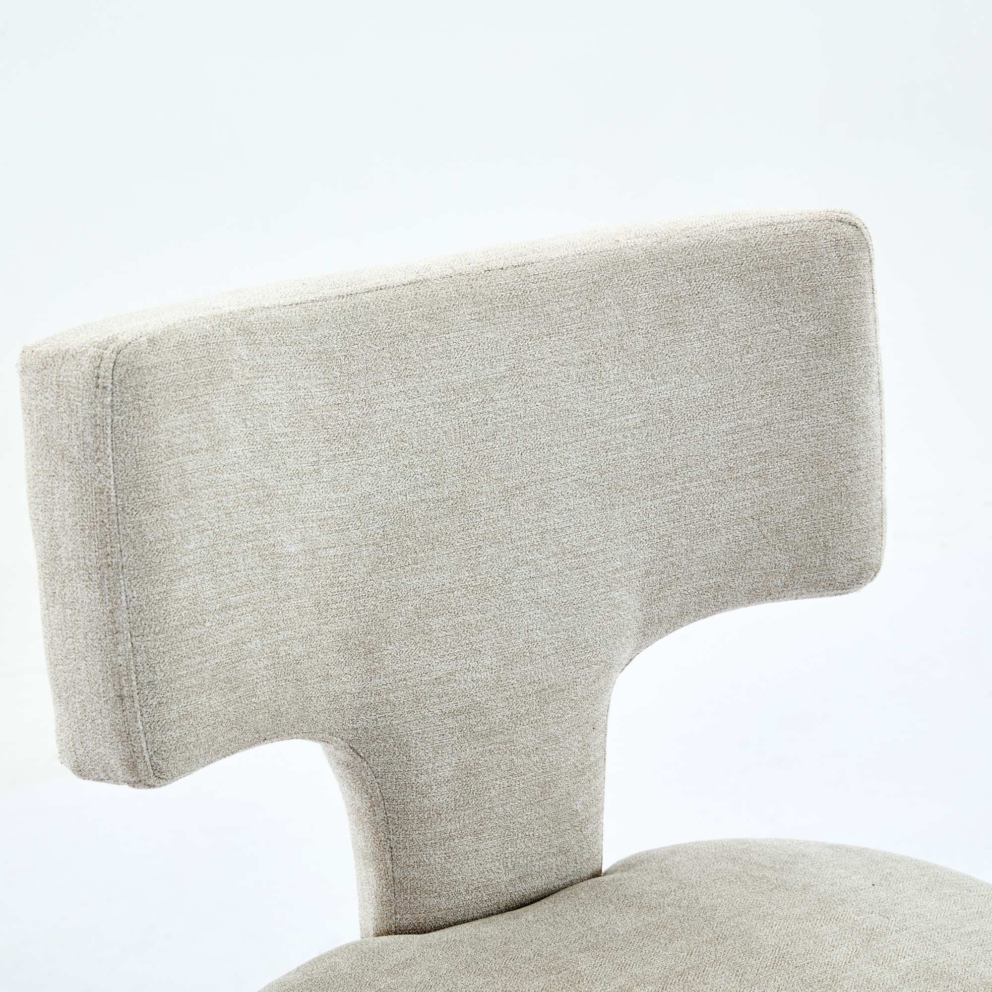 Counter Height Gray & Walnut Linen Bar Stools & Counter Stools