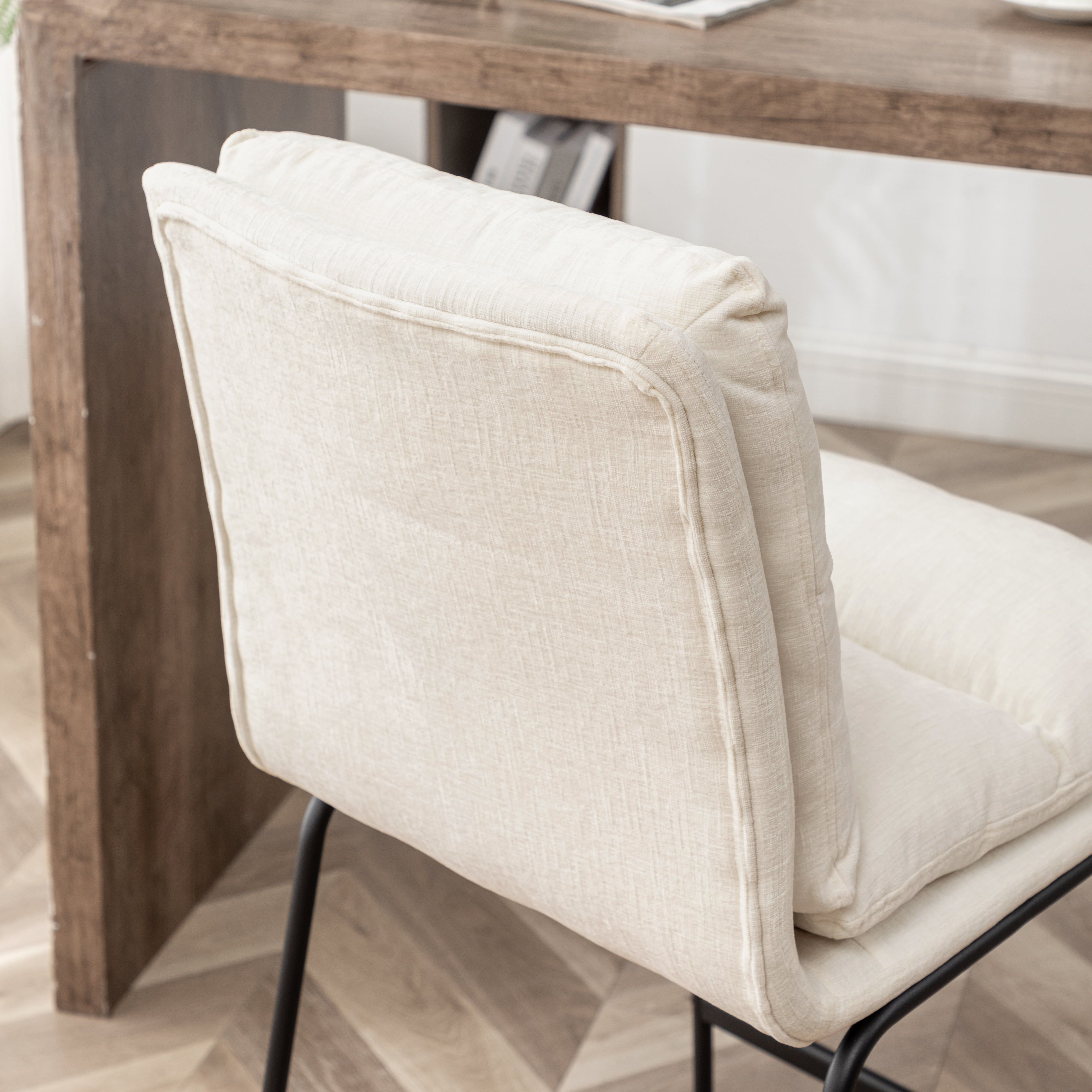 Partly Assemble Beige Polyester Bar Stools & Counter Stools