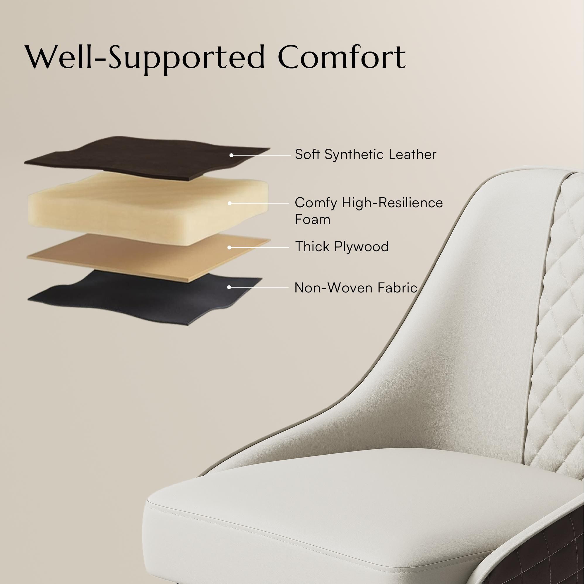 Modern Brown & Light Gray PU Leather Bar Stools & Counter Stools