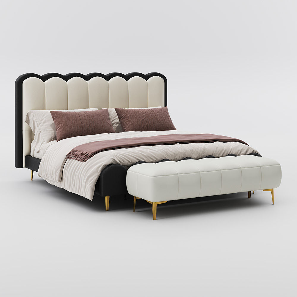White Faux Leather Bedroom Set
