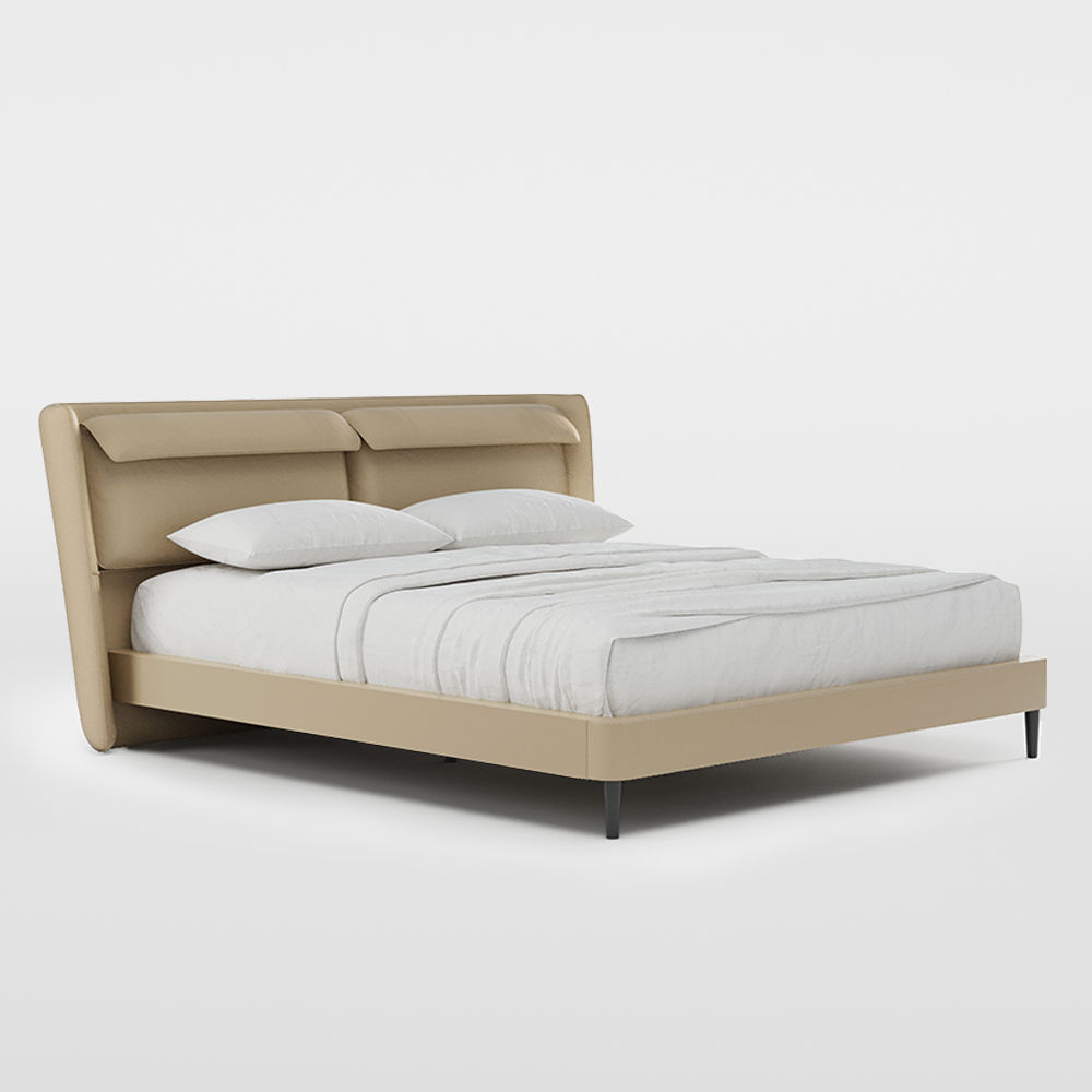 Dark Khaki Faux Leather Beds