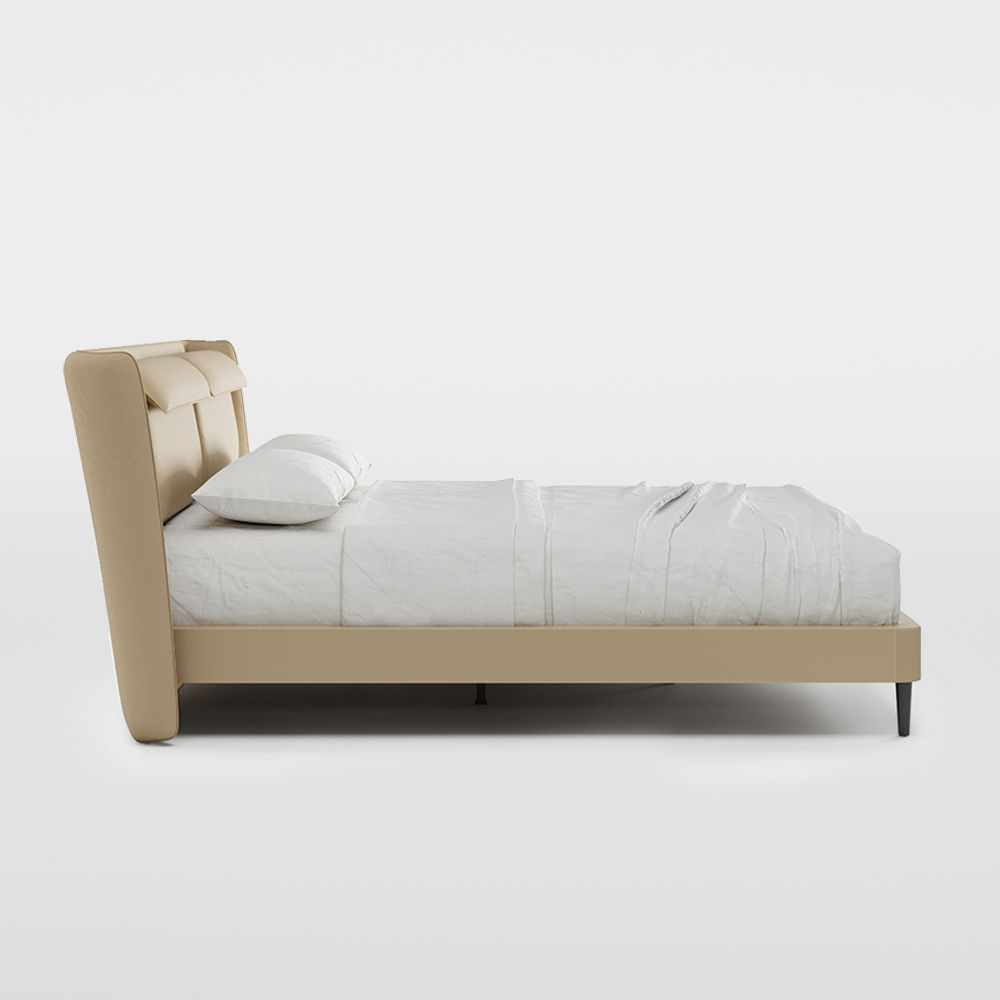 Dark Khaki Faux Leather Beds