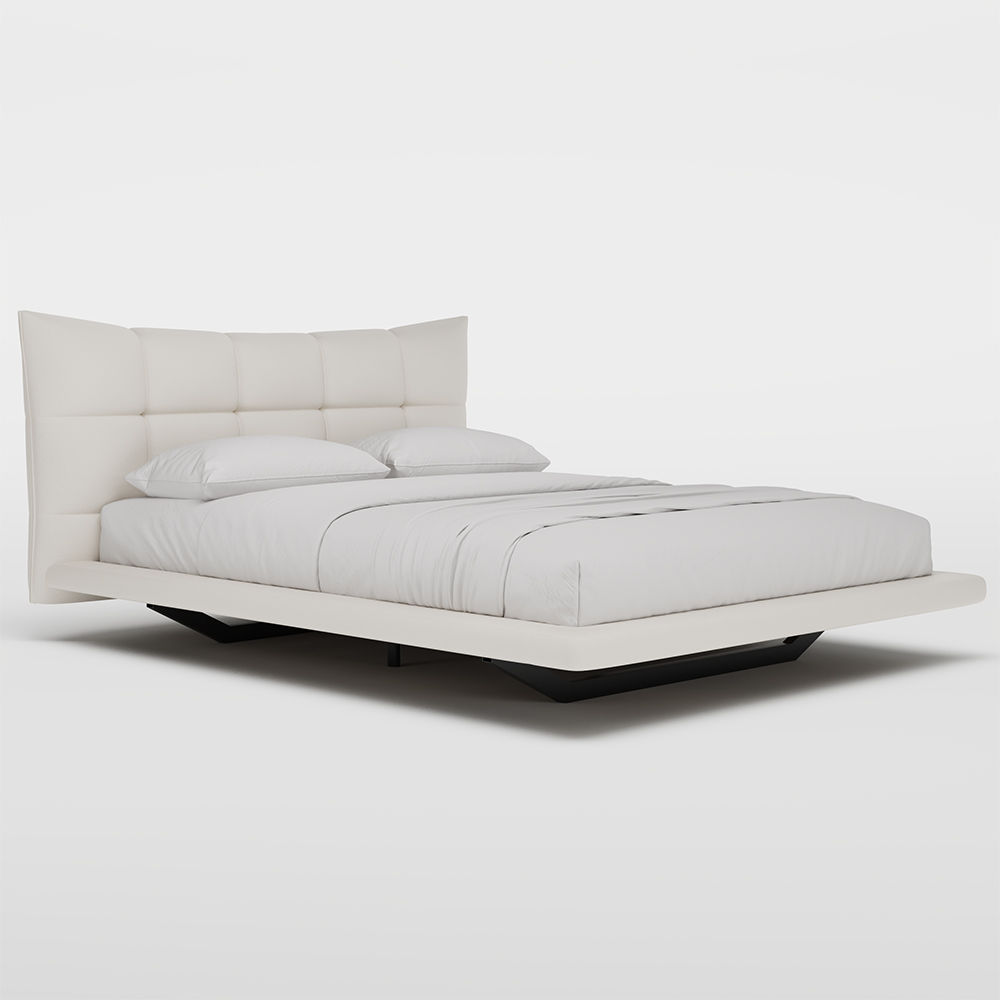 Modern White Faux Leather Beds