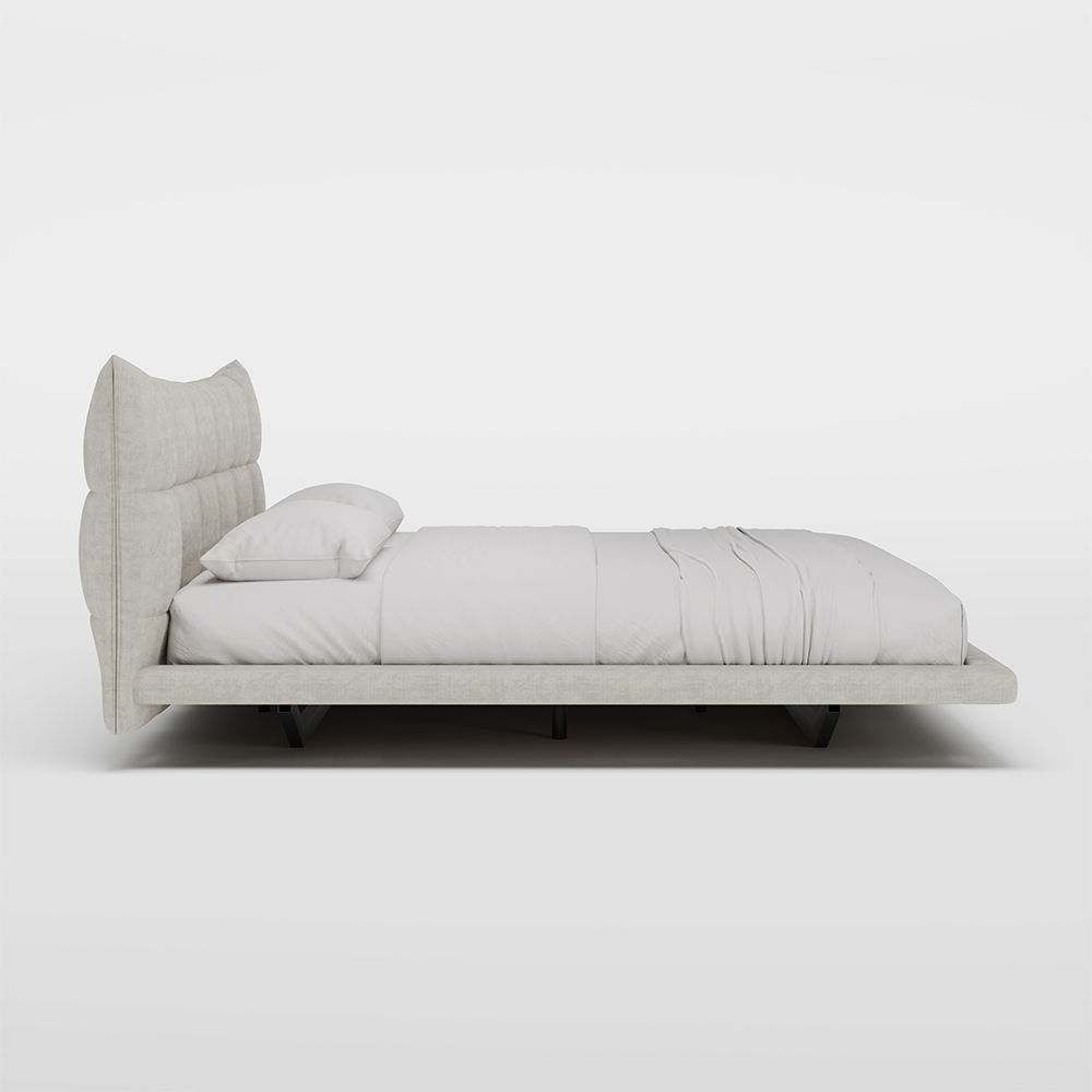 Leather Oatmeal Fabric Beds