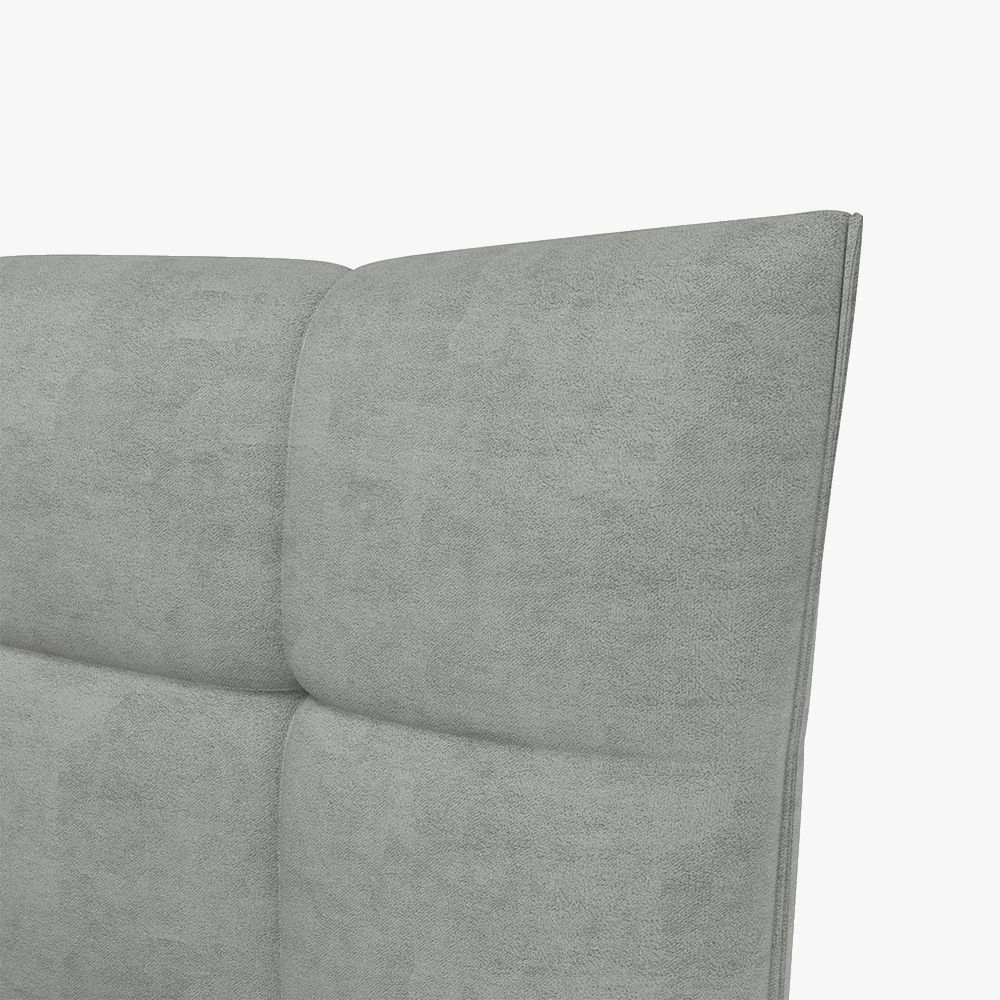 Partly Assemble Light Gray Suede Fabric Beds