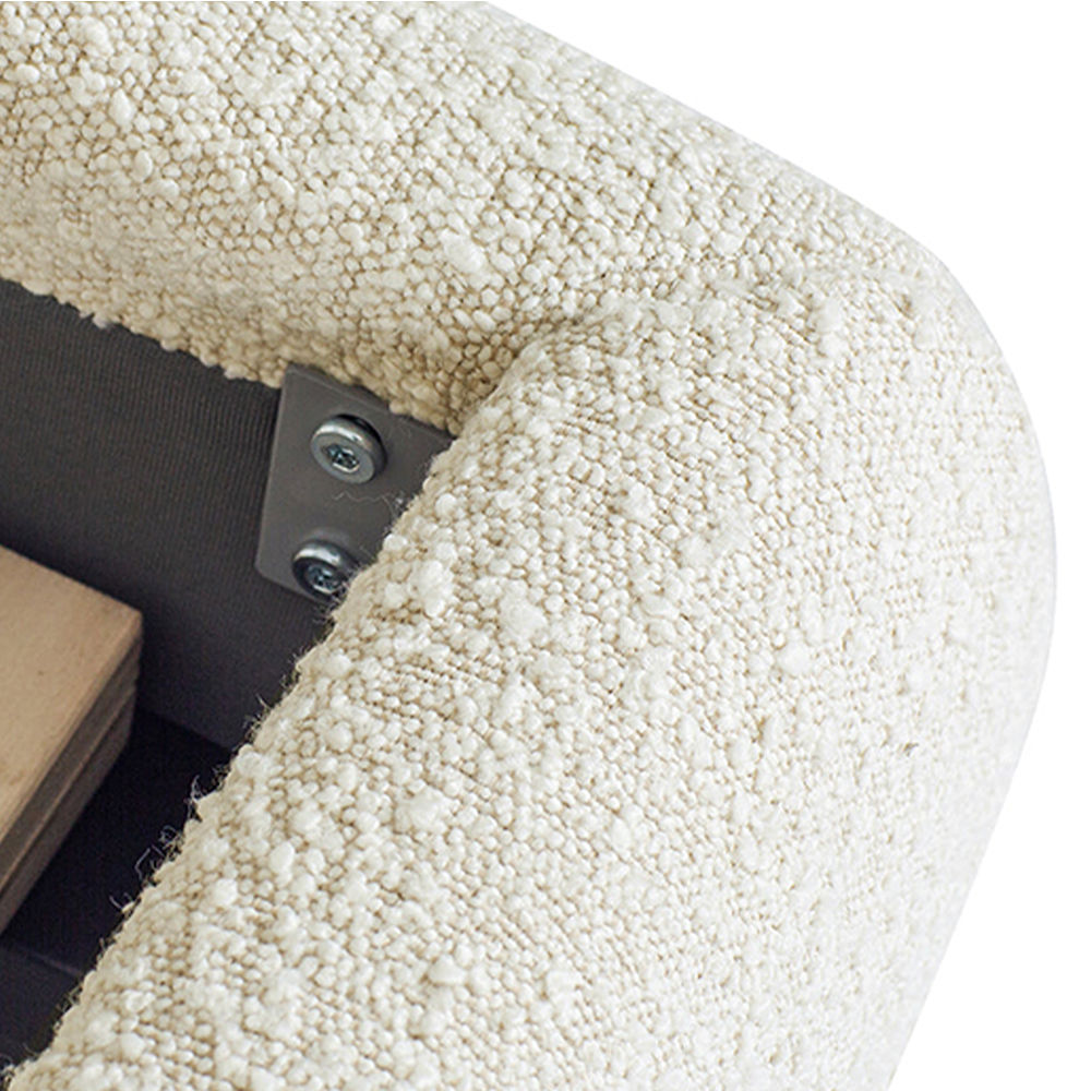 Modern Minimalist Beige Boucle Beds