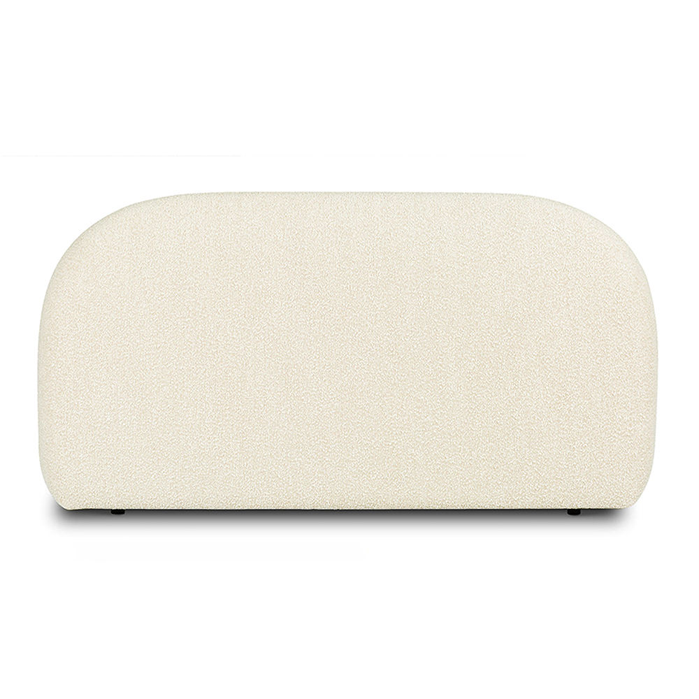 Solid Wood Beige Boucle Beds