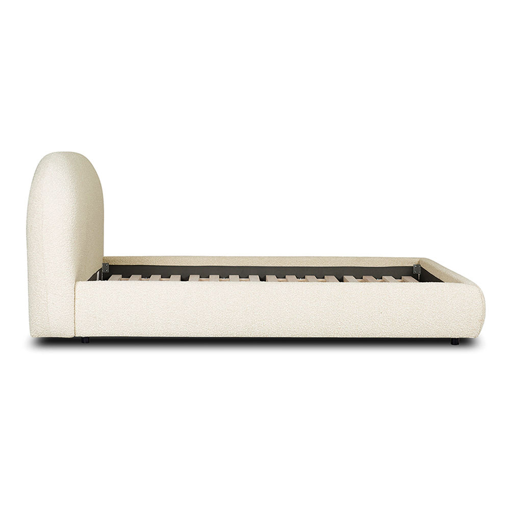 Pure Color Beige Boucle Beds