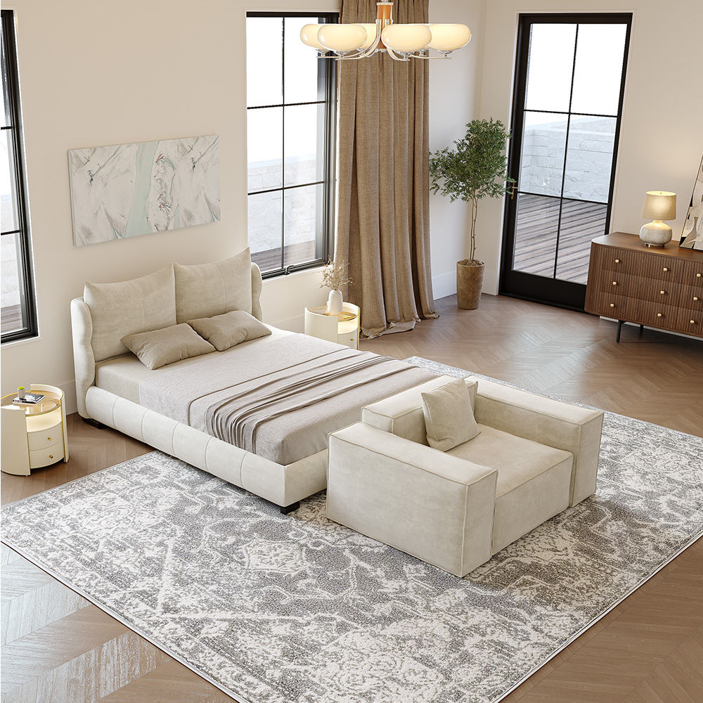 Fabric Beige Fabric Beds